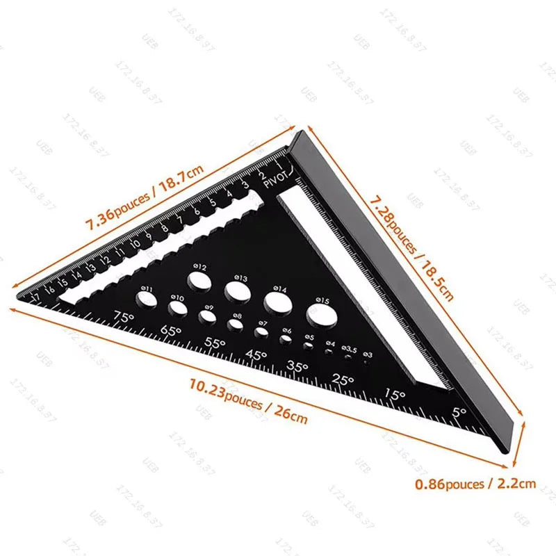 7 Inch Metric aluminium speed ruler